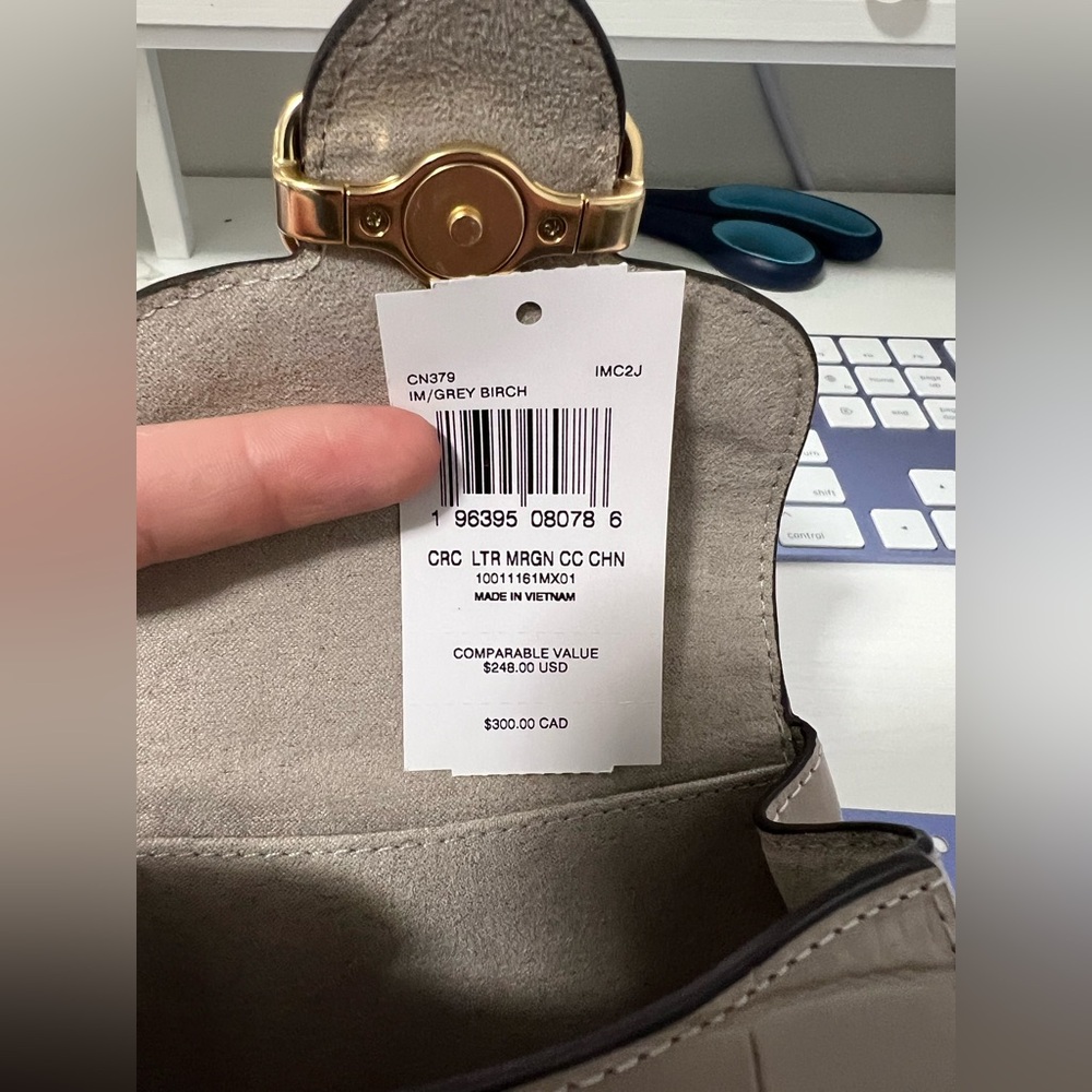 SOLD on Another Platform! Coach Taupe Croc-Embossed Crossbody Mini Bag - NWT - Picture 8 of 12